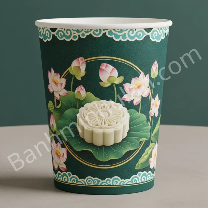 99+ Mẫu ly giấy in hình bánh trung thu đẹp, ấn tượng mùa lễ hội