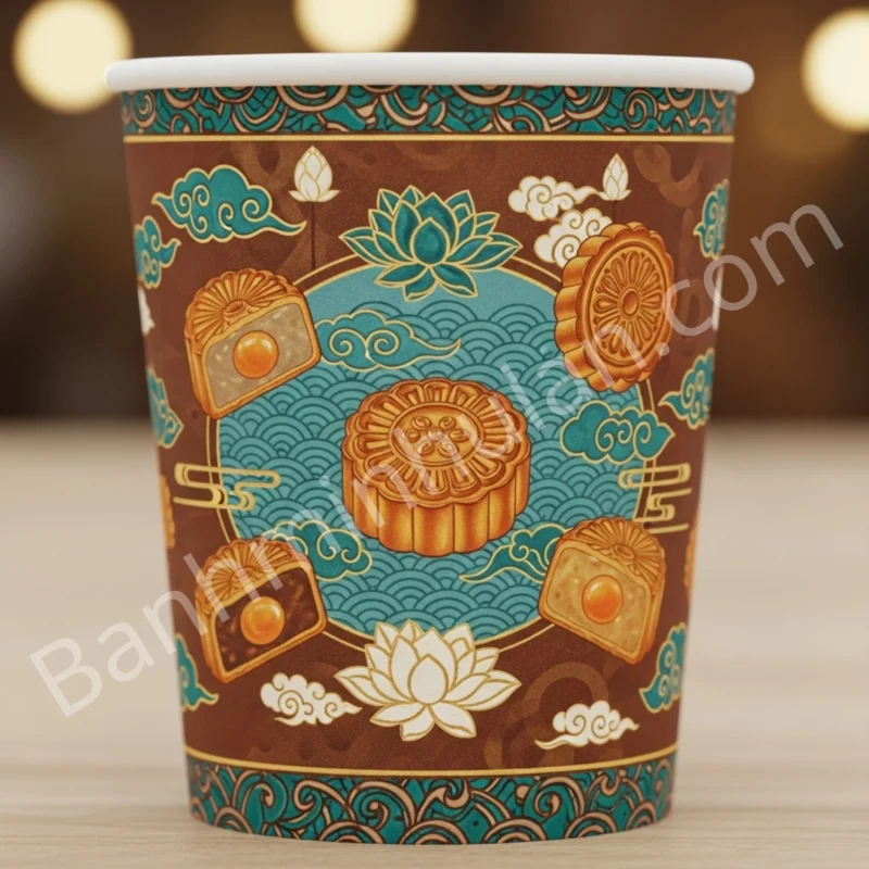 99+ Mẫu ly giấy in hình bánh trung thu đẹp, ấn tượng mùa lễ hội