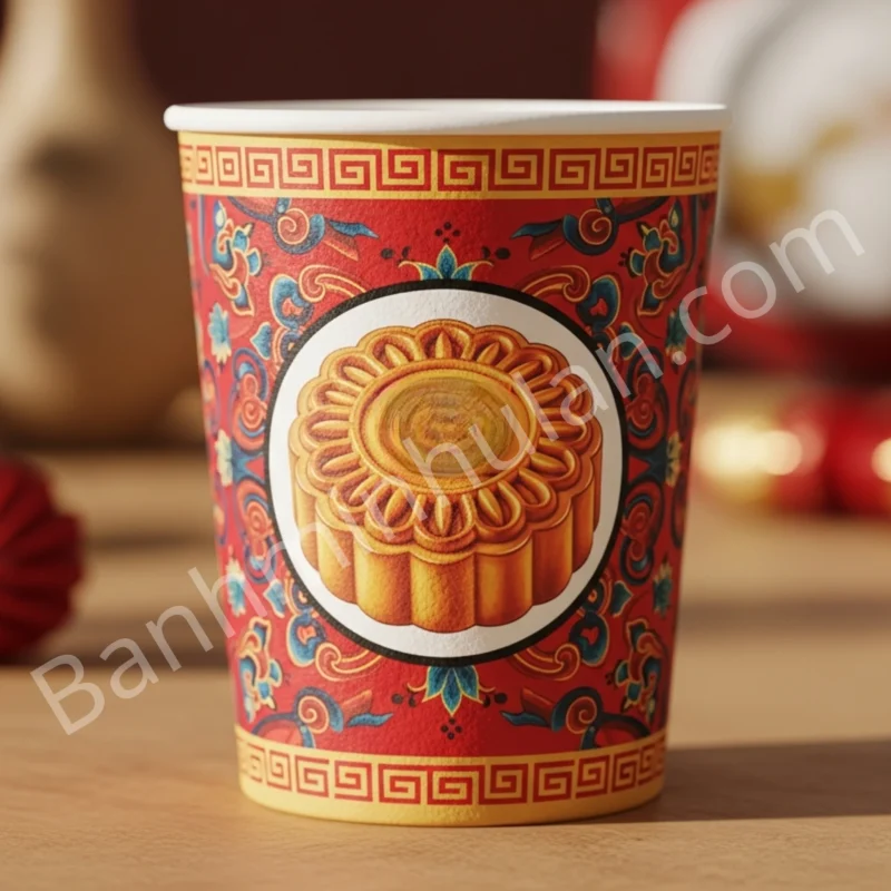 99+ Mẫu ly giấy in hình bánh trung thu đẹp, ấn tượng mùa lễ hội