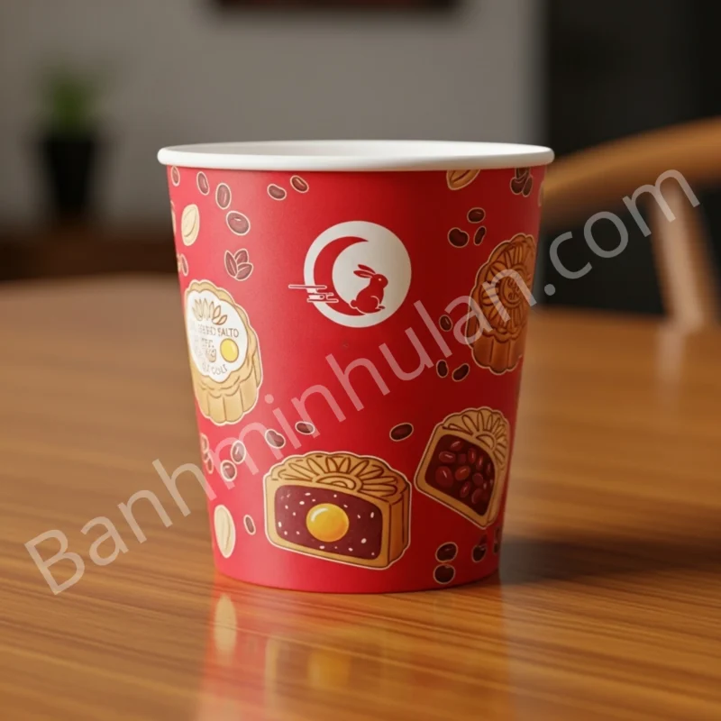 99+ Mẫu ly giấy in hình bánh trung thu đẹp, ấn tượng mùa lễ hội