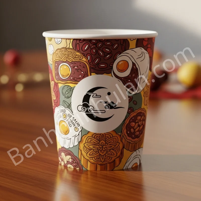 99+ Mẫu ly giấy in hình bánh trung thu đẹp, ấn tượng mùa lễ hội