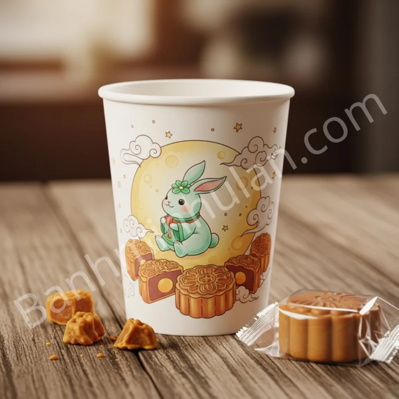 99+ Mẫu ly giấy in hình bánh trung thu đẹp, ấn tượng mùa lễ hội