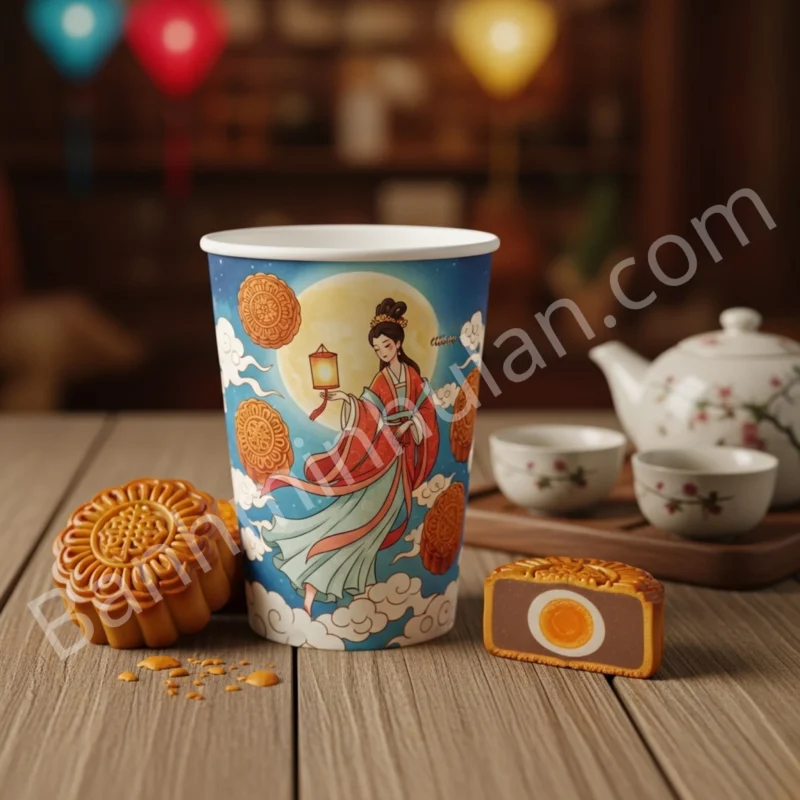 99+ Mẫu ly giấy in hình bánh trung thu đẹp, ấn tượng mùa lễ hội